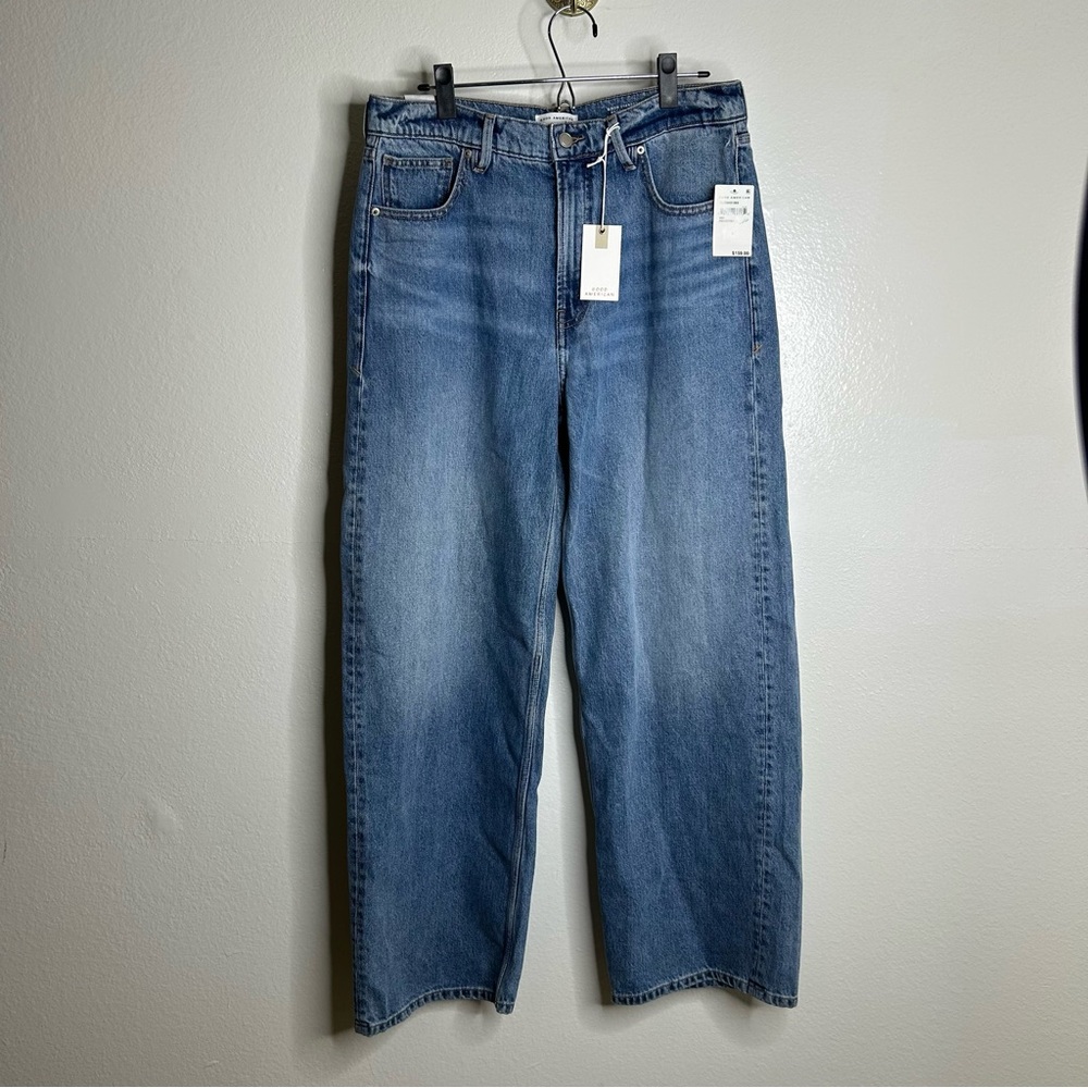 NWT Good American Good Standard Baggy Straight Leg Slouchy Jean 100% Cotton 6/28 - Picture 3 of 16